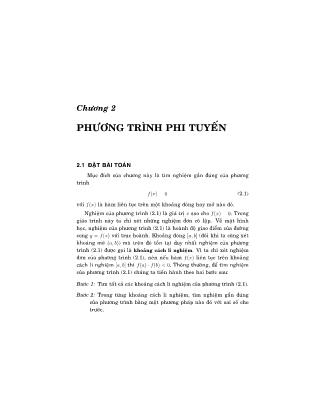 Giáo trình Phương pháp tính - Chương 2: Phương trình phi tuyến