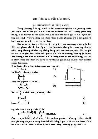 Giáo trình Phương pháp tính - Chương 8: Tối ưu hoá
