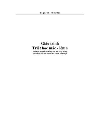 Giáo trình Triết học Mác - Lênin