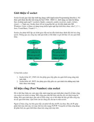 Giới thiệu về socket