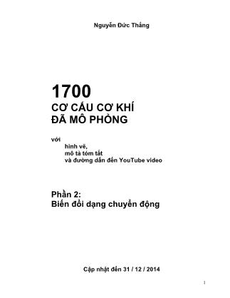 Tài liệu 1700 Cơ cấu cơ khí đã mô phỏng - Phần 2: Biến đổi dạng chuyển động