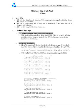 Tài liệu thực hành môn Lập trình Web - Lab 04
