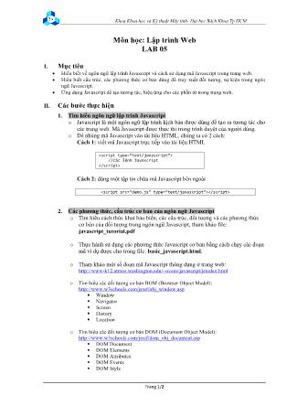 Tài liệu thực hành môn Lập trình Web - Lab 05