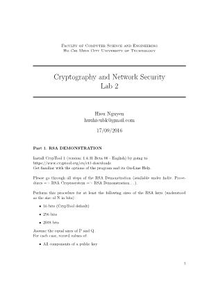 Tài liệu thực hành môn Mật mã và An ninh mạng - Lab 2 - Nguyễn Hữu Hiếu