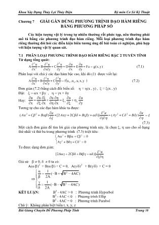 Bài giảng Chuyên đề Phương pháp tính - Chương 7: Giải gần đúng phương trình đạo hàm riêng bằng phương pháp số