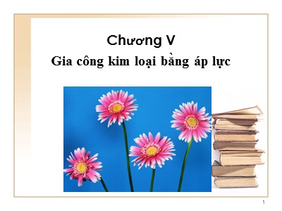 Bài giảng Công nghệ chế tạo phôi - Chương V: Gia công kim loại bằng áp lực