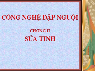 Bài giảng Công nghệ dập nguội - Chương 2: Sửa tinh - Trần Anh Đức