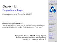 Bài giảng Discrete Structures for Computing - Chapter 1a: Propositional Logic