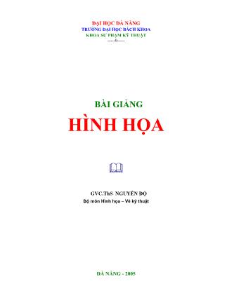 Bài giảng Hình họa - Nguyễn Độ