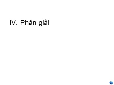 Bài giảng môn Luận lý toán học - Chương 3: Luận lý vị từ - Phần IV: Phân giải - Nguyễn Thanh Sơn