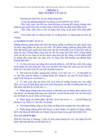 Bài giảng Phân tích & Thiết kế hệ thống - Chương 4: Mức tổ chức và vật lý - Nguyễn Trần Phương