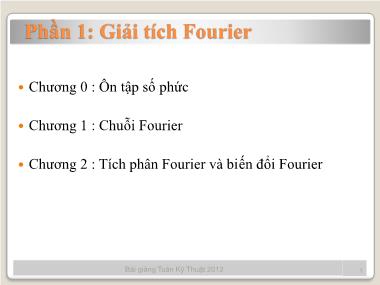 Bài giảng Toán kỹ thuật - Chương 1: Chuỗi Fourier (Phần 1)