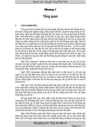Bài giảng Tổng đài điện tử - Chương 1: Tổng quan - Nguyễn Duy Nhật Viễn