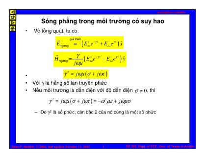 Bài giảng Trường điện từ - Chương: Đường dây đai