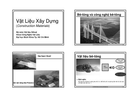 Bài giảng Vật liệu xây dựng - Chương 6: Bê-tông và công nghệ bê-tông - Nguyễn Khánh Sơn