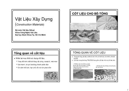 Bài giảng Vật liệu xây dựng - Chương 7: Cốt liệu cho bê-tông - Nguyễn Khánh Sơn
