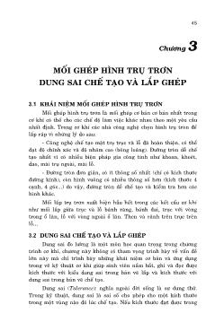 Bài giảng Vẽ cơ khí - Chương 3: Mối ghép hình trụ trơn dung sai chế tạo và lắp ghép