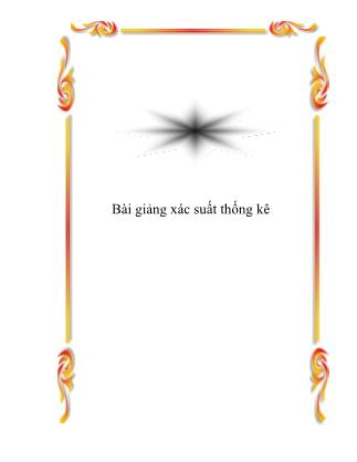 Bài giảng Xác suất thống kê (Bản đẹp)