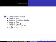 Bài giảng Xác suất thống kê - Chương: Các công thức tính xác suất - Nguyễn Ngọc Phụng