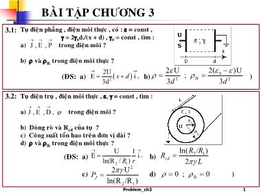 Bài tập Chương 3 môn Trường điện từ - Lê Minh Cường