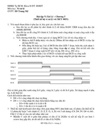 Bài tập Chương 5 môn Vi xử lý - Hồ Trung Mỹ