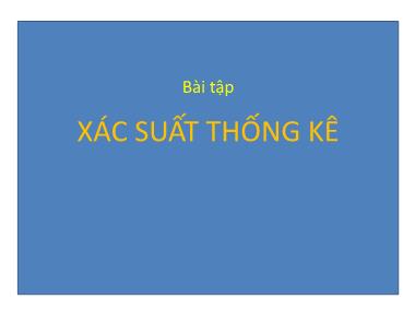 Bài tập môn Xác suất thống kê