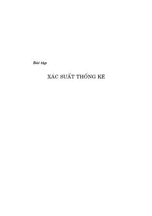 Bài tập Xác suất thống kê (Có đáp án)