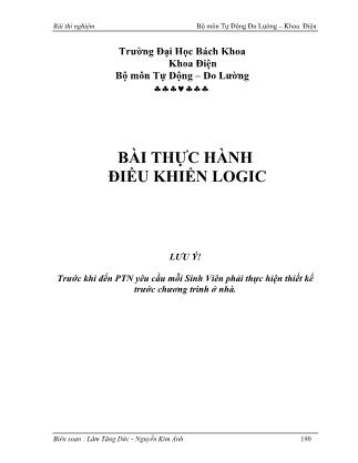 Bài thực hành Điều khiển Logic - Lâm Tăng Đức
