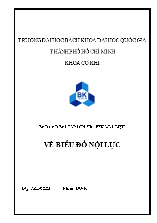 Báo cáo bài tập lớn môn Sức bền vật liệu - Đề tài: Vẽ biểu đồ nội lực