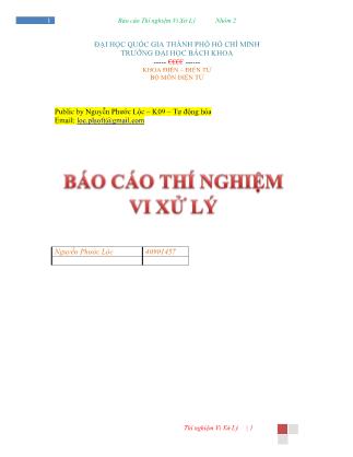 Báo cáo thí nghiệm Vi xử lý - Nguyễn Phước Lộc