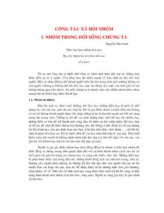 Công tác xã hội nhóm - Nhóm trong đời sống chúng ta