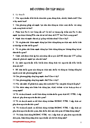 Đề cương ôn tập môn Điều khiển logic