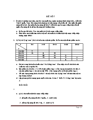 Đề thi môn Xác suất thống kê (Có đáp án)