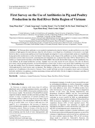 First survey on the use of antibiotics in pig and poultry production in the Red river delta region of Vietnam