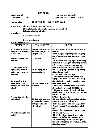 Giáo án Điện - Bài 1 đến 5