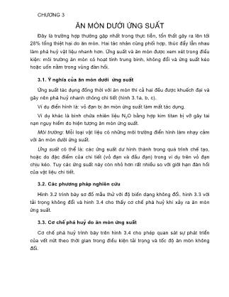 Giáo trình Ăn mòn và bảo vệ vật liệu - Chương 3: Ăn mòn dưới ứng suất