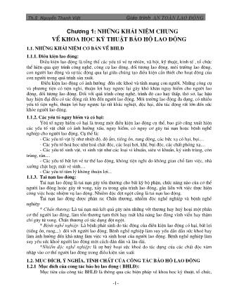 Giáo trình An toàn lao động - Nguyễn Thanh Việt