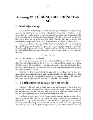 Giáo trình Bảo vệ rơle và tự động hóa - Chương 12: Tự động điều chỉnh tần số