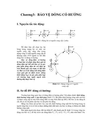 Giáo trình Bảo vệ rơle và tự động hóa - Chương 3: Bảo vệ dòng có hướng