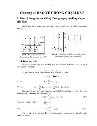 Giáo trình Bảo vệ rơle và tự động hóa - Chương 4: Bảo vệ chống chạm đất
