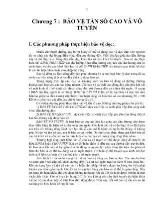 Giáo trình Bảo vệ rơle và tự động hóa - Chương 7: Bảo vệ tần số cao và vô tuyến