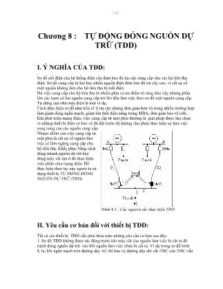 Giáo trình Bảo vệ rơle và tự động hóa - Chương 8: Tự động đóng nguồn dự trữ (TĐD)