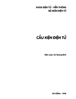 Giáo trình Cấu kiện điện tử