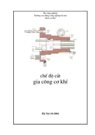 Giáo trình Chế độ cắt gia công cơ khí