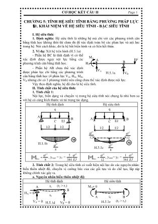 Giáo trình Cơ học kết cấu II - Chương 5: Tính hệ siêu tĩnh bằng phương pháp lực
