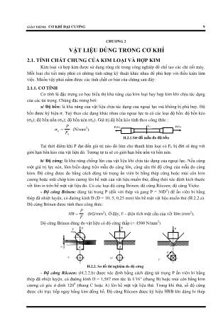 Giáo trình Cơ khí đại cương - Quyển 1 - Chương 2: Vật liệu dùng trong cơ khí