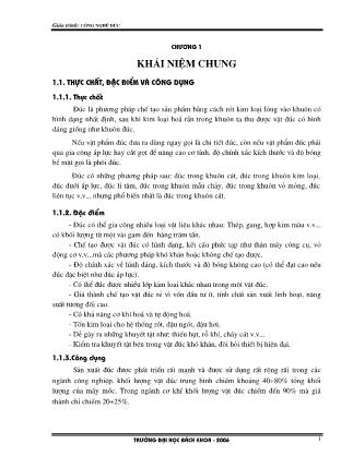 Giáo trình công nghệ đúc (Phần 1)