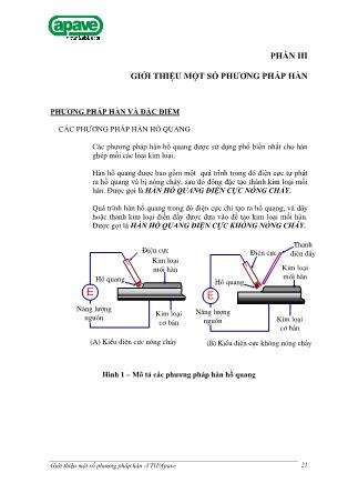 Giáo trình Công nghệ hàn - Phần III: Giới thiệu một số phương pháp hàn