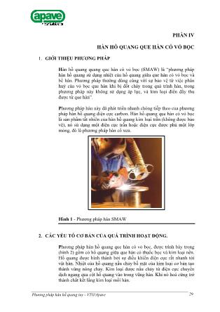 Giáo trình Công nghệ hàn - Phần IV: Hàn hồ quang que hàn có vỏ bọc