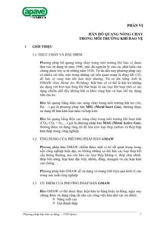 Giáo trình Công nghệ hàn - Phần VI: Hàn hồ quang nóng chảy trong môi trường khí bảo vệ